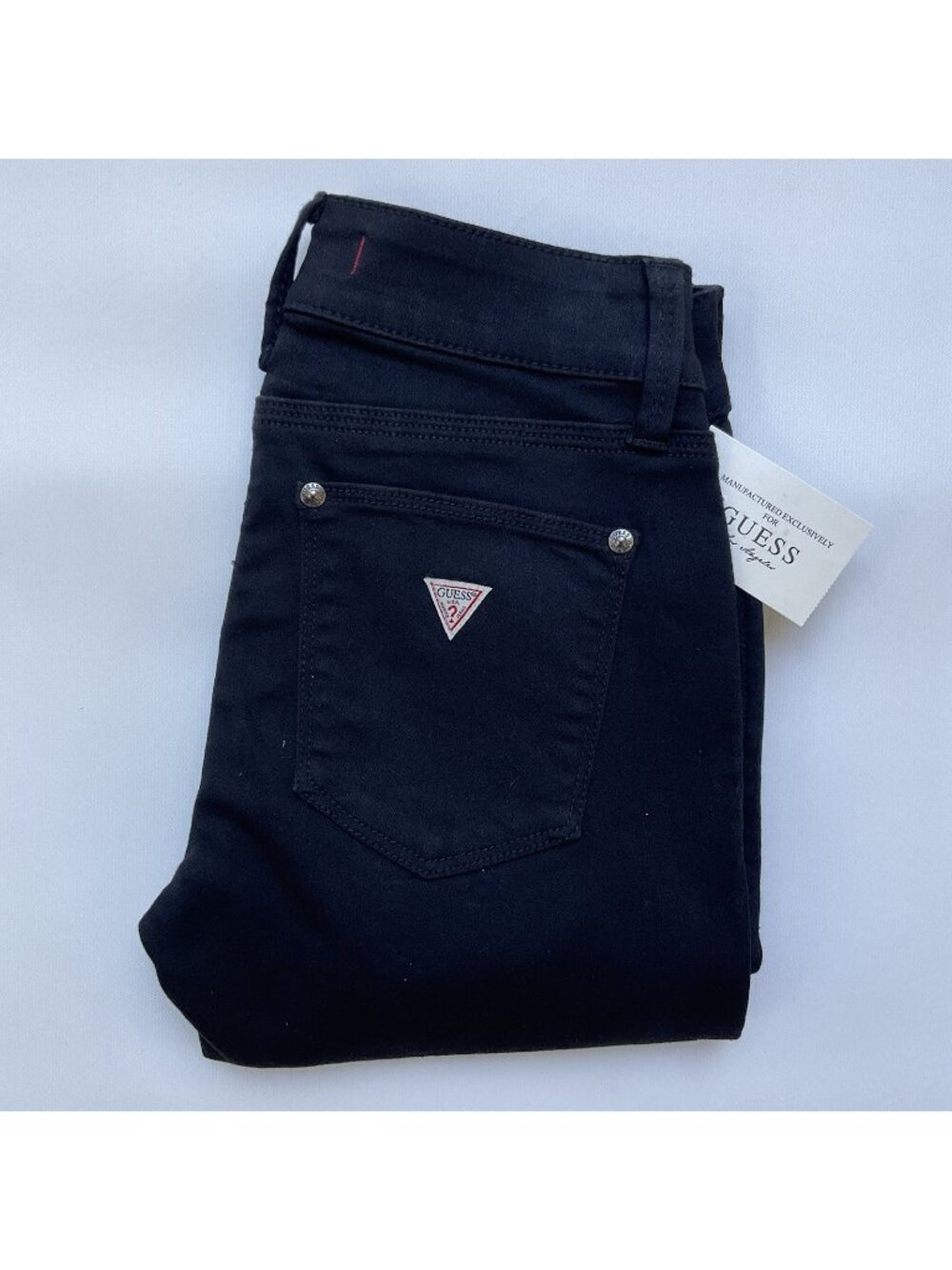 Guess Women’s Classic Mid Rise Skinny Jeans In Black Denim Size 26